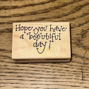 Vintage '98 Penny Black Have A "Bee"-u-tiful Day 1073E Wood Mounted Rubber Stamp